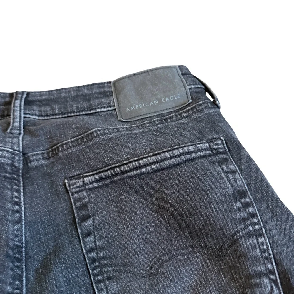 American Eagle Flex Black Denim Skinny Straight Jeans Stretch Size 32 Men's